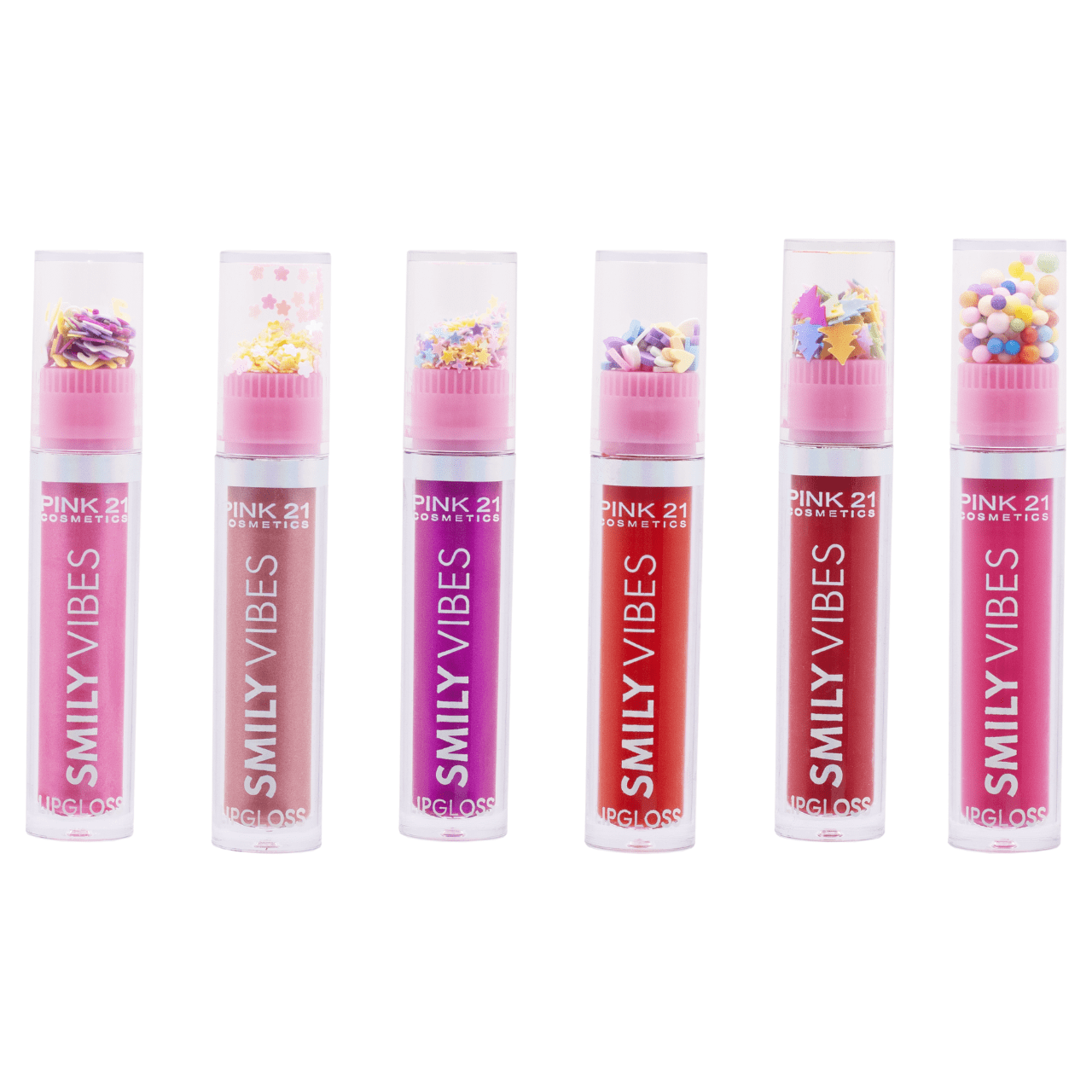 6 LIPGLOSS SMILY VIBES PINK 21 