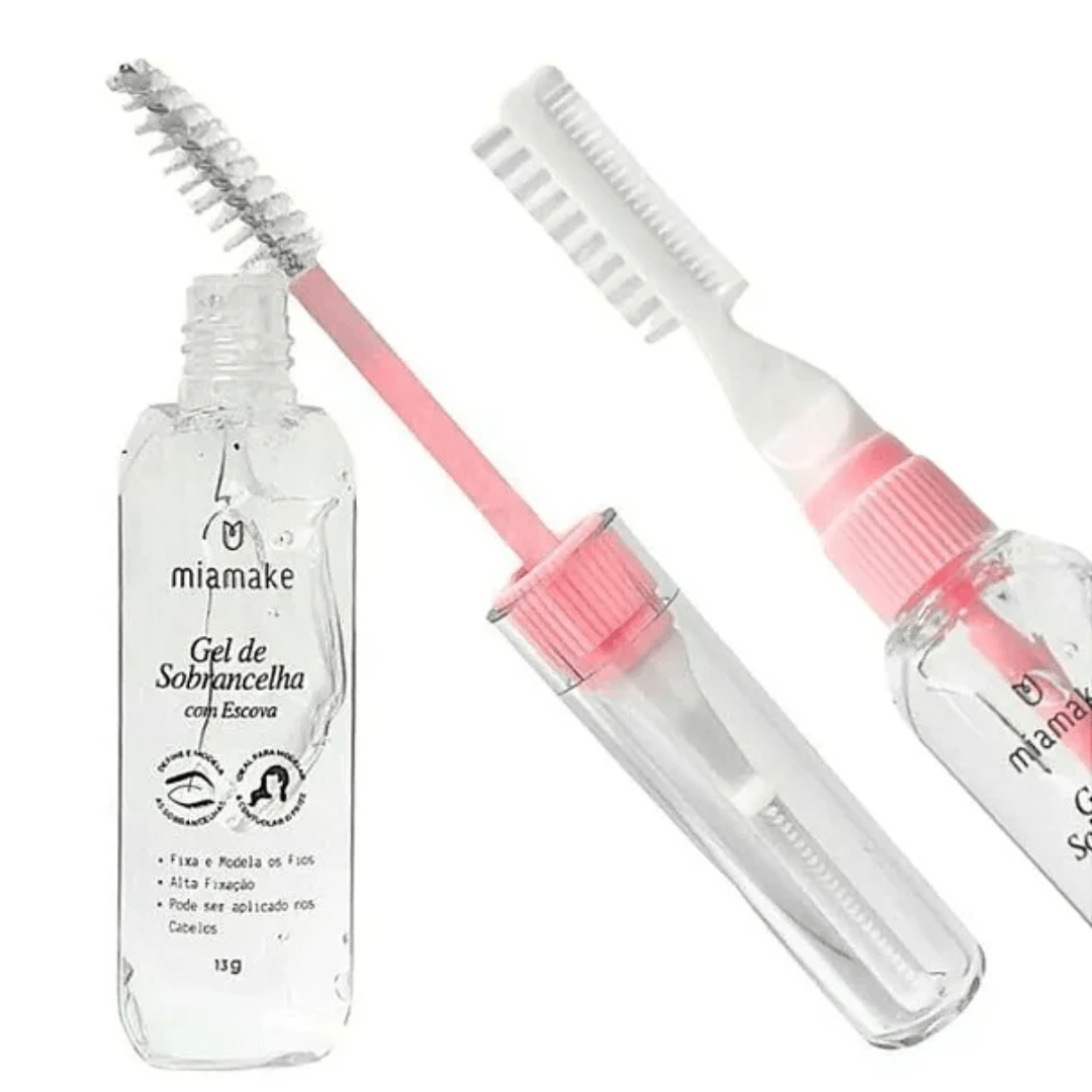 GEL DE SOBRANCELHA COM ESCOVA MIA MAKE 