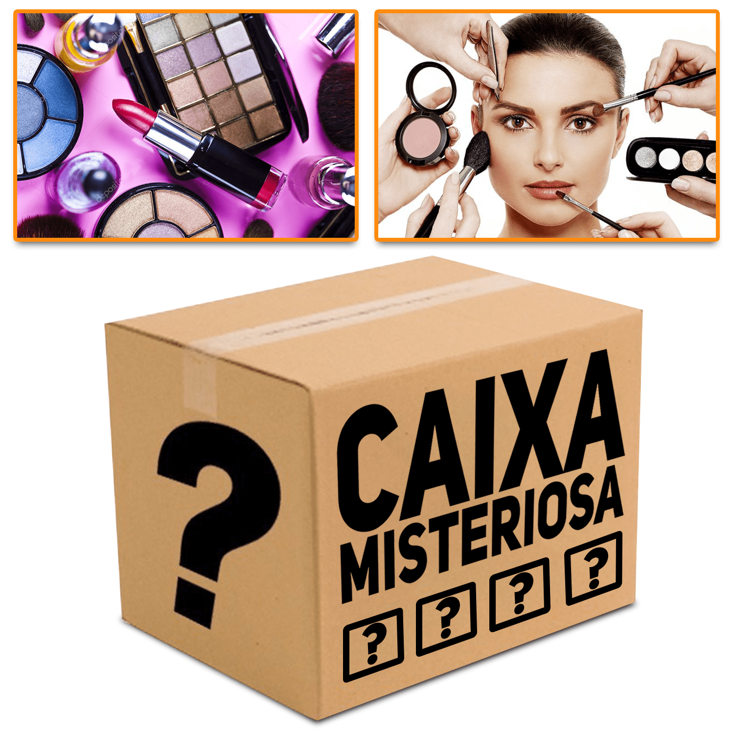Caixa Misteriosa Kit Maquiagem Acessórios Bijus Com 30 Itens