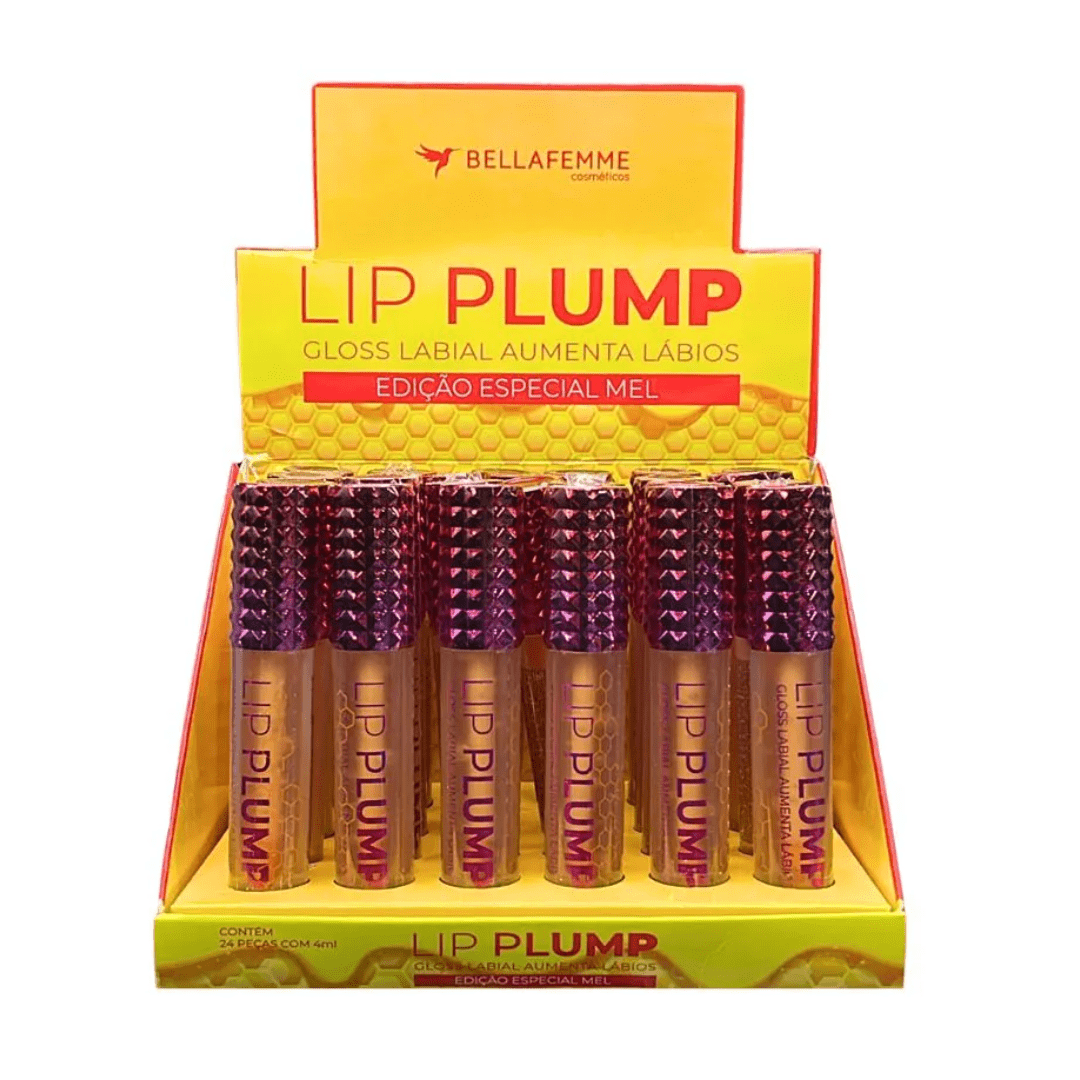 Gloss Aumentador De Lábios Lip Plump De Mel - Bella Femme 24 PÇS