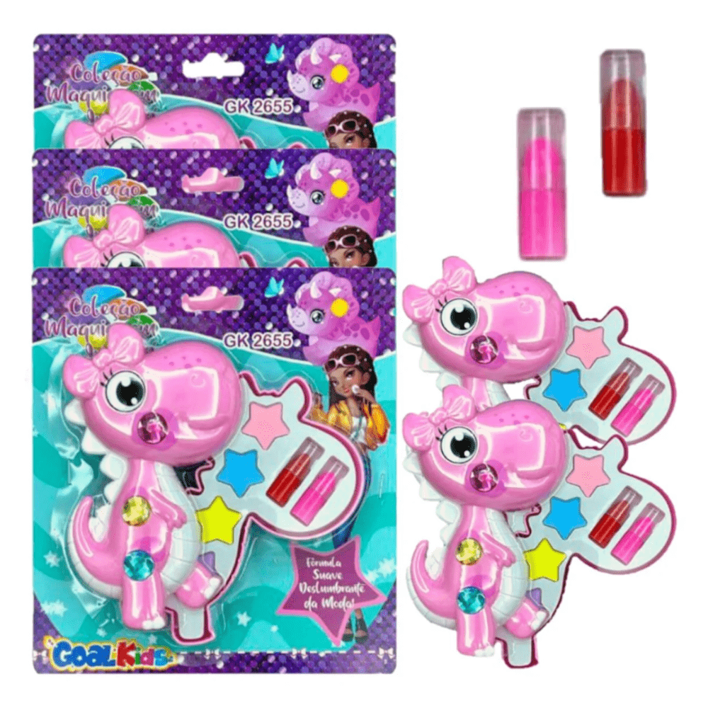 SOMBRA E BATOM MAQUIAGEM INFANTIL GOAL KIDS DINO