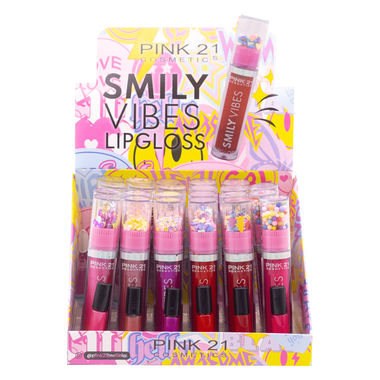 LIPGLOSS SMILY VIBES PINK 21 C/24