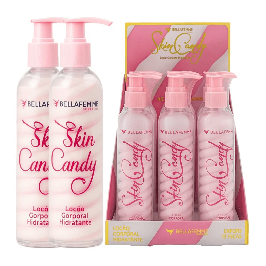 LOÇÃO CORPORAL CANDY HIDRATANTE BELLA FEMME 12 PÇS