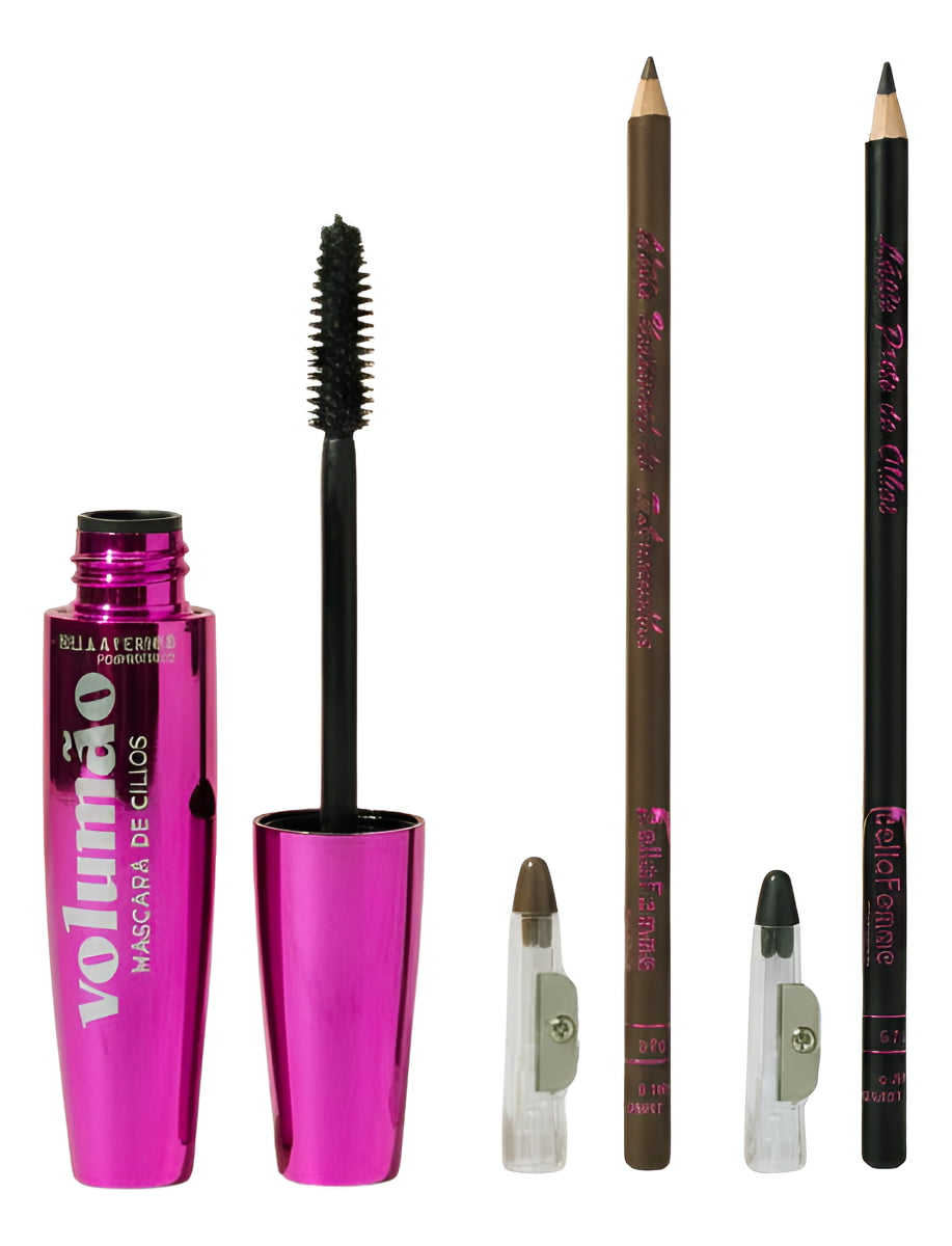 Kit Rímel Volume Lápis Olho E Sobrancelha Alta Definição