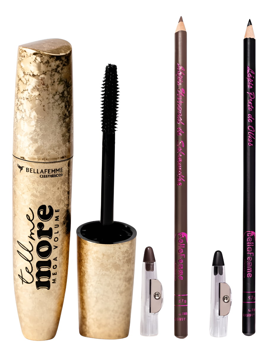 Kit Rímel Volume Lápis Olho E Sobrancelha Alta Definição