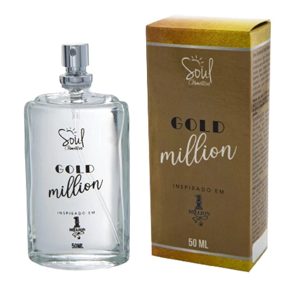 Perfume Gold Miliion Masculino 50ml Fragancia Luxuosa e Marcante