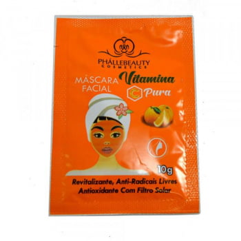 Máscara Facial Vitamina C  da Phálle Beauty 50 un