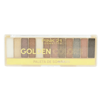 2 PALETA DE SOMBRAS GOLDEN COLORS PINK 21
