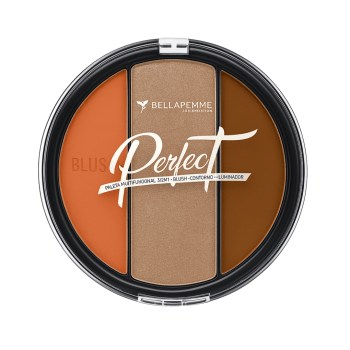 Paleta Multifuncional Perfect – Contorno, Blush e Iluminador Bella Femme 