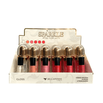 GLOSS LABIAL SPARKLE BELLA FEMME C/6 PÇS