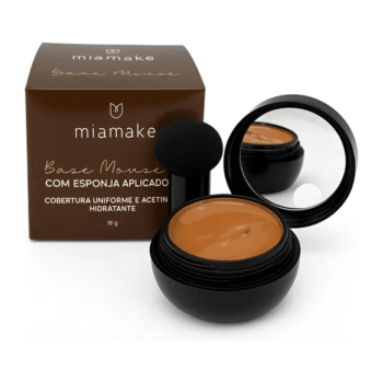 BASE MOUSSE CORES ESCURAS  C/ 4 PÇS MIA MAKE 