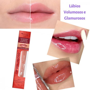  Lip Gloss Max Love Volumoso com Gliitter 5ml