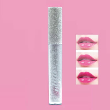 Kit C/ 3 Lip Gloss Glitter Lover Pink 21 Efeito Glitter