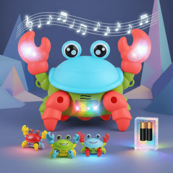 Caranguejo Fujão Musical Brinquedo Divertido Infantil Pilhas