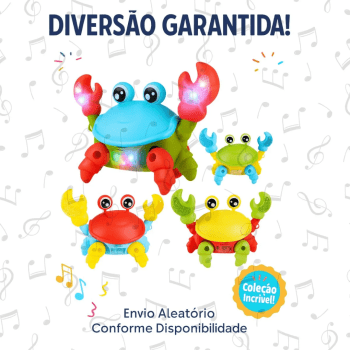 Caranguejo Fujão Musical Brinquedo Divertido Infantil Pilhas