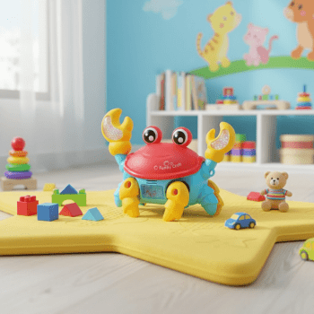 Caranguejo Fujão Musical Brinquedo Divertido Infantil Pilhas