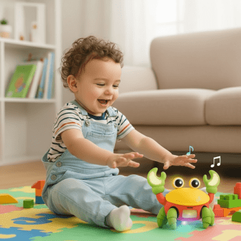 Caranguejo Fujão Musical Brinquedo Divertido Infantil Pilhas