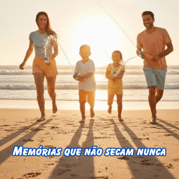 Lançador Água Infantil Macarrão Espuma Tubarão Piscina Praia Vermelho