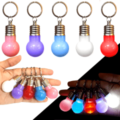 Chaveiro Mini Lampada Led Colorida Brinde Lembranca