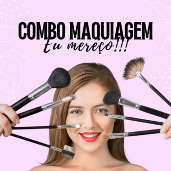 Kit De Maquiagem Luxo Com Organizador Em Acrílico Eu Mereço!