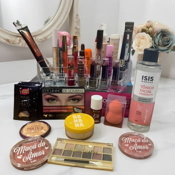 Kit De Maquiagem Luxo Com Organizador Em Acrílico Eu Mereço!