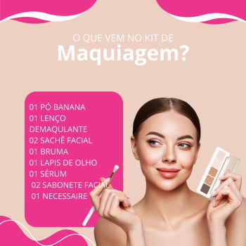 Kit De Maquiagem Pó Banana Bruma Demaquilante Skincare