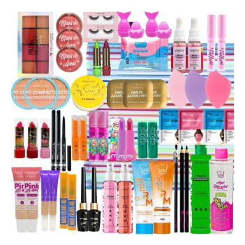 Kit Maquiagem Atacado 60 Itens Promoção Revenda Promoção