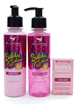 Kit Bella Femme Hidratante Óleo Rosa Mosqueta Melancia Tuttifruti Morango Kit Bella Femme Hidratante Óleo Rosa Mosqueta Melancia Tuttifruti Morango