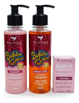 Kit Bella Femme Hidratante Óleo Rosa Mosqueta Melancia Tuttifruti Morango