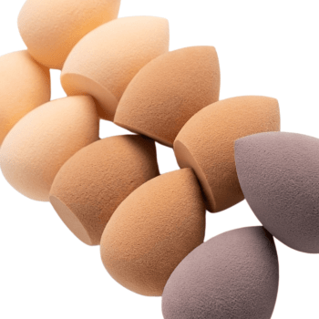 Kit C/12 Esponjas de Maquiagem Blender Especial Make Lolita Chocolate Formatos Gota e Chanfrada