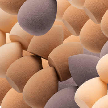 Kit C/12 Esponjas de Maquiagem Blender Especial Make Lolita Chocolate Formatos Gota e Chanfrada