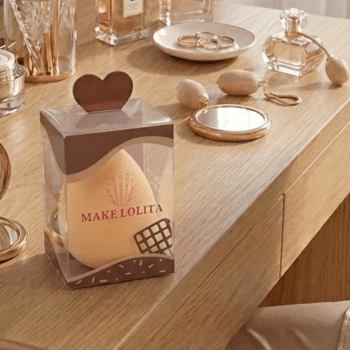 Kit C/12 Esponjas de Maquiagem Blender Especial Make Lolita Chocolate Formatos Gota e Chanfrada