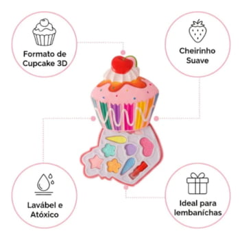 Kit De Maquiagem Infantil Capivara Batom Sombra Completo