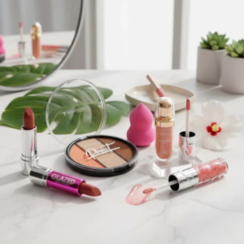 Kit Maquiagem Completo Bella Femme Paleta Perfect E Gloss