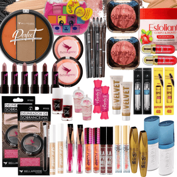 KIT REVENDA MAQUIAGEM COMPLETO ALTA ROTATIVIDADE 51 ITENS