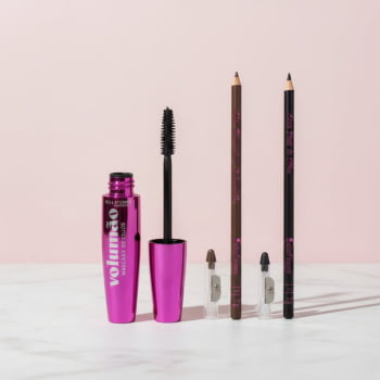 Kit Rímel Volume Lápis Olho E Sobrancelha Alta Definição