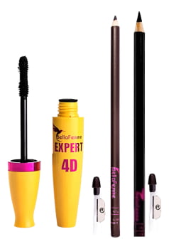 Kit Rímel Volume Lápis Olho E Sobrancelha Alta Definição