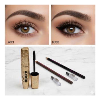 Kit Rímel Volume Lápis Olho E Sobrancelha Alta Definição