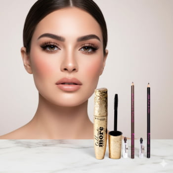 Kit Rímel Volume Lápis Olho E Sobrancelha Alta Definição