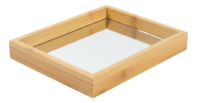 Bandeja Decorativa Retangular Espelhada De Mdf Mesa Bancada