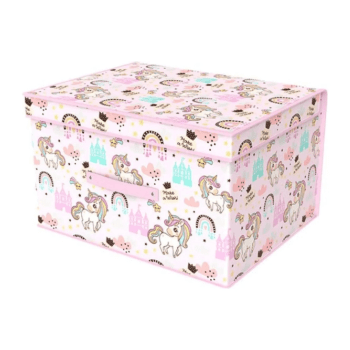 Caixa Organizadora Infantil Estampa Dinossauro 26x20x16 Cm