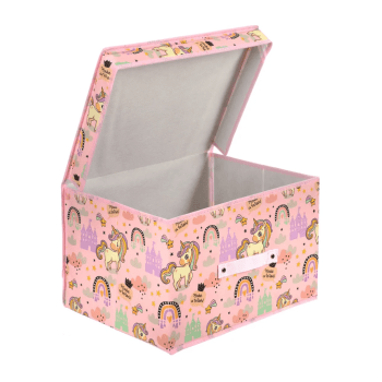 Caixa Organizadora Infantil Estampa Dinossauro 26x20x16 Cm