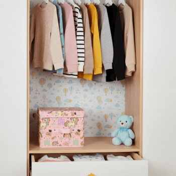 Caixa Organizadora Infantil Estampa Dinossauro 26x20x16 Cm