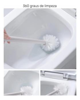 Escova Sanitária Adesiva Parede Escova Limpa Vaso Sanitário
