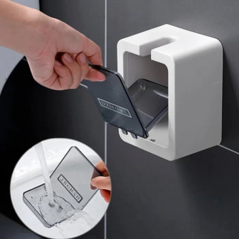 Escova Sanitária Adesiva Parede Escova Limpa Vaso Sanitário