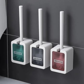 Escova Sanitária Adesiva Parede Escova Limpa Vaso Sanitário