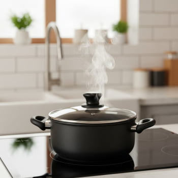 Jogo De Panelas Premium Antiaderente Preto 4 Panelas