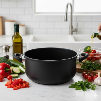 Jogo De Panelas Premium Antiaderente Preto 4 Panelas