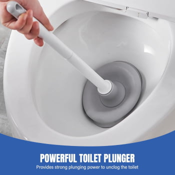 Kit Escova Sanitaria Quadrada Desentupidor Limpar Vaso 3 Pçs