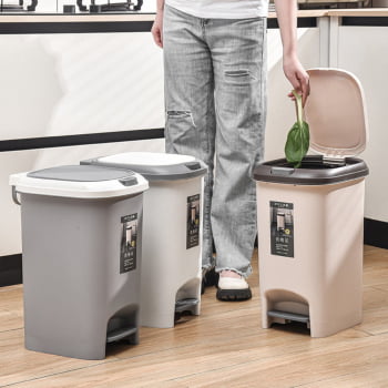 Lixeira Pedal 10l Cozinha Banheiro Plástico Moderna Pratica
